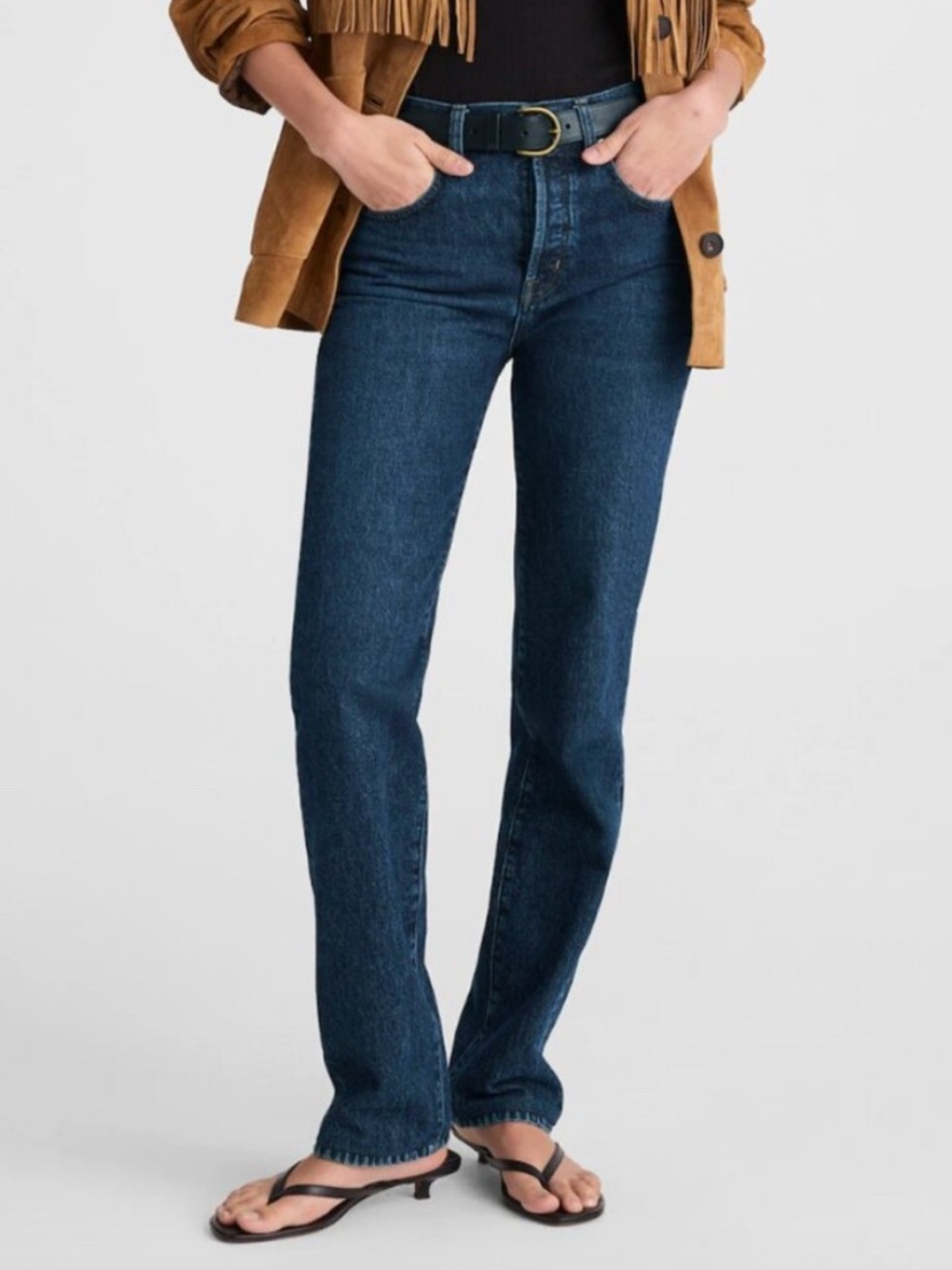 Madewell The Longline Straight Leg Jean High Rise Mckinney Wash NWT 27P